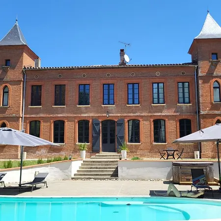 Chateau La Bordette 15mn Toulouse Vue Pyrenees, Piscine