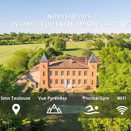 Chateau La Bordette 15mn Toulouse Vue Pyrenees, Piscine *